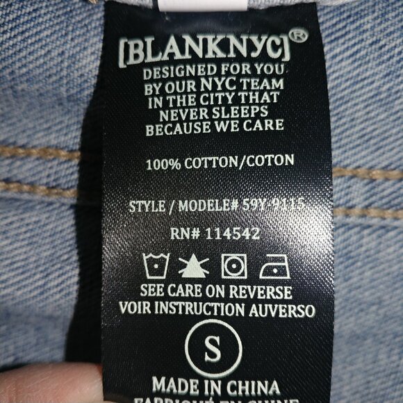 BLANK NYC: 100%Cotton Denim Jacket  - Women's Size Small - NWOT - Picture 7 of 7